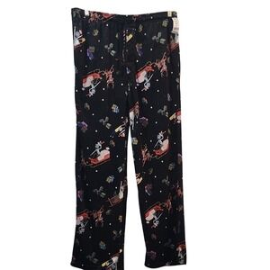 Rick and Morty Adult Swim Sleep Pants XXL Black Holiday Print Lounge‎ Pants